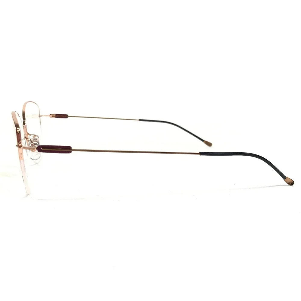 Morel Lightec Eyeglasses Frames 30154L PR08 Rose Gold Cat Eye Half Rim 52-18-140